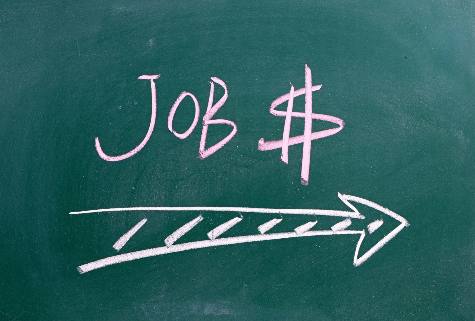 word JOBS written on a blackboard